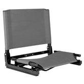 StadiumChair Gamechanger bleacher seat grey offers all-day comfort on any stadium bench.