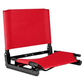 StadiumChair Gamechanger red bleacher seat with back support and comfort