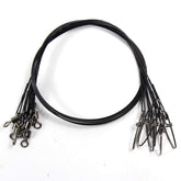 Stainless steel wire leader with swivels and snaps (19 inches)