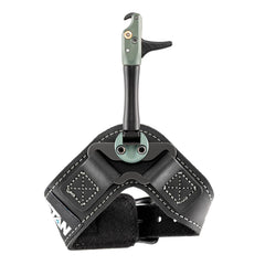 Stan SoleX CM open-hook wrist strap for fast bowstring hookup in the field.