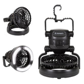 Stansport 450 lantern with fan front view, bright LEDs for tent lighting