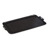 Stansport aluminum non-stick griddle top view ready for camp meals.