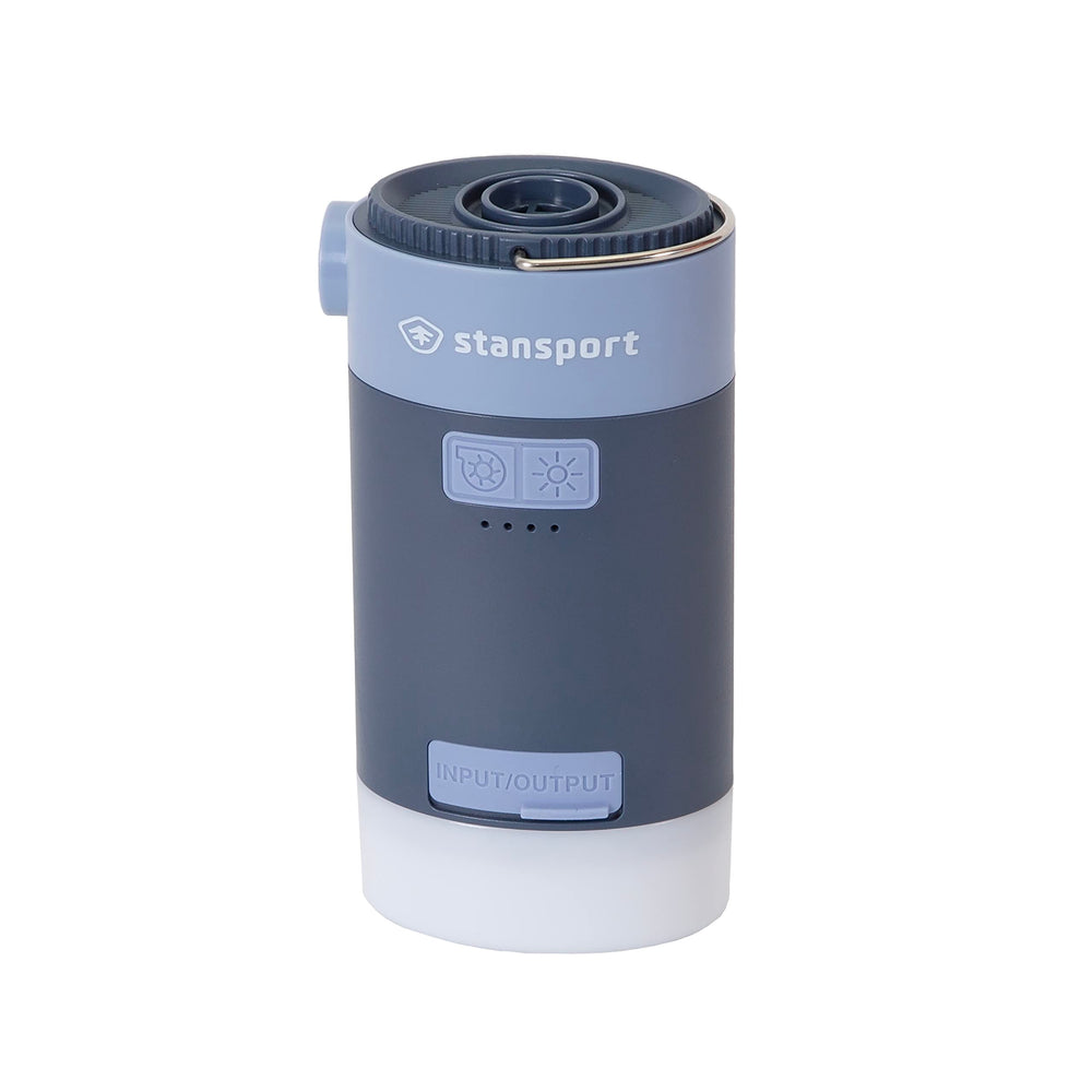 Stansport solar lantern pump built-in lantern provides portable lighting for camping.