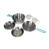 Stansport two-person cook set pot showing 1.5L capacity for camp meals