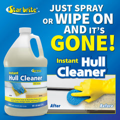 STAR BRITE Instant Hull Cleaner wipe-on action highlights easy hull cleaning