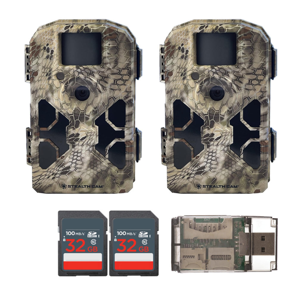Stealth Cam 2022 G42NG front view in Kryptek camouflage for field scouting