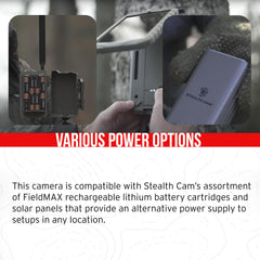 Stealth Cam 32GB memory card stores high-resolution footage for quick access.