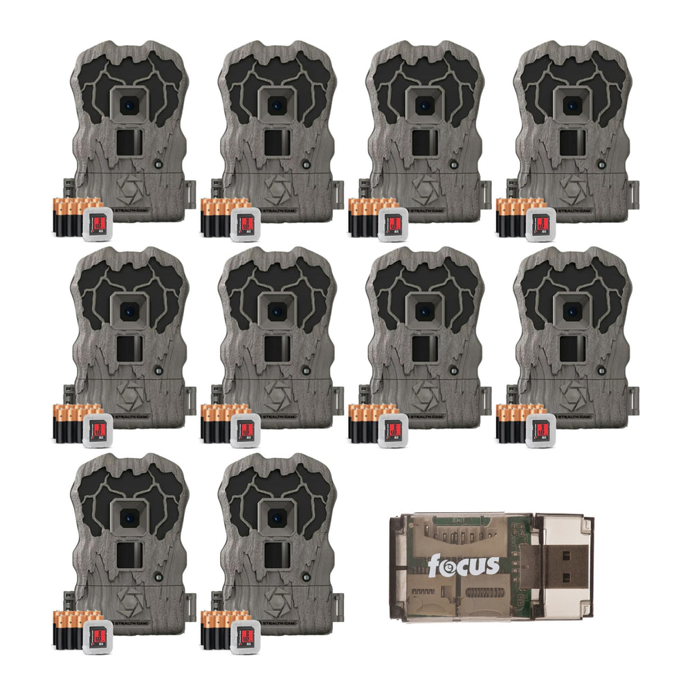 Stealth Cam Browtine 20MP front view captures clear wildlife images.