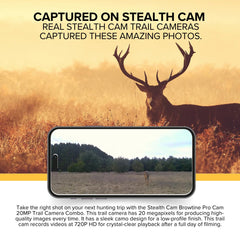 Stealth Cam Browtine night mode shot enables discreet nocturnal footage.