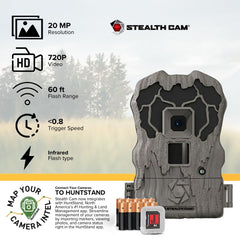 Stealth Cam Browtine 0.8s trigger speed catches quick wildlife moments.