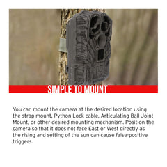 Stealth Cam Browtine 0.7 second trigger speed enables fast action captures.