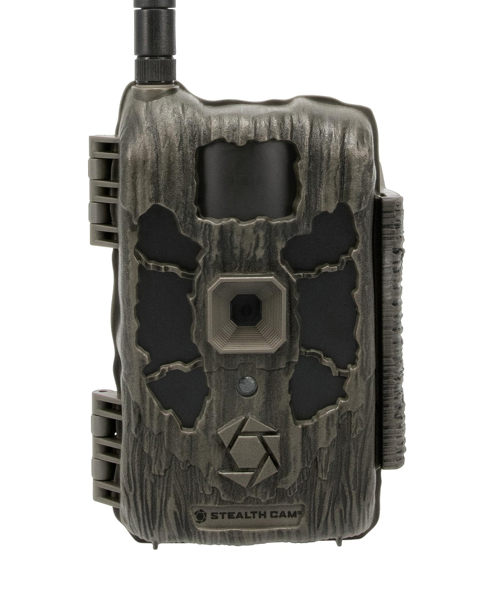Stealth Cam Deceptor Max 2.0 front view shows rugged, field-ready design for reliable monitoring.