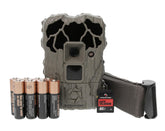 Stealth Cam QS20 Combo product image with batteries and 16GB SD card
