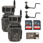 Stealth Cam Revolver 360-degree trail camera captures panoramic wildlife activity.