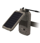 Stealth Cam Sol-Pak panel assembly shows sun-powered 12V output for wireless trail cameras.