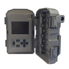 Stealth Cam G42NG back view highlights compact design for rugged field use.