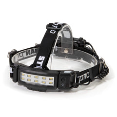 Steelman Pro Slim Profile headlamp front view with 20m beam for hands-free tasks.