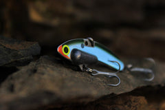 SteelShad Mini lipless crankbait, front-facing view showing compact design.
