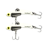 SteelShad Mini Glow White 1/4 oz lure glows, attracting bites day and night.