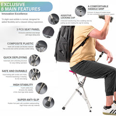 STEP2GOLD Ta-Da Chair Series 1 Pro ergonomic handle for comfortable grip.
