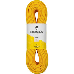 Sterling Ropes Ion R 9.4 XEROS yellow rope with smooth sheath for easy clipping and durable performance.
