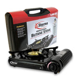 Sterno portable stove 9000 BTU in action for quick, precise cooking at events.