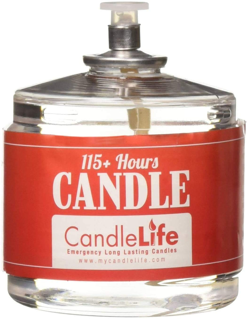 Sterno emergency candle with clear mist provides long-lasting light for outages