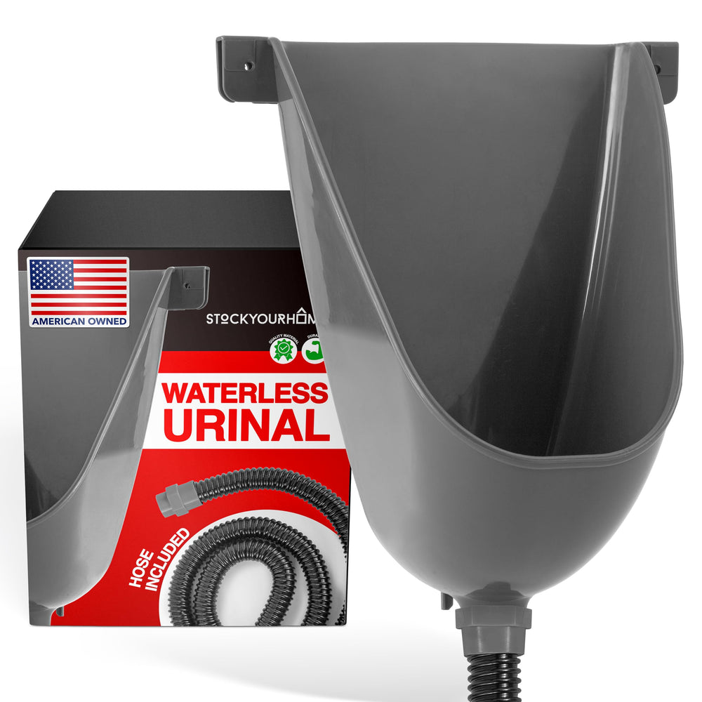 Stock Your Home waterless urinal wall-mount for easy outdoor access