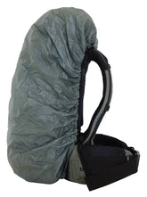 Stone Glacier Rain Cover Foliage Medium on a pack for forest hiking with rain protection.