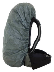 Stone Glacier Rain Cover Foliage Medium on a pack for forest hiking with rain protection.