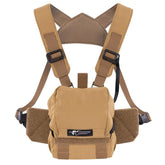 Stone Glacier Sentinel Bino Harness front hood adjust for a secure, quiet optics fit.