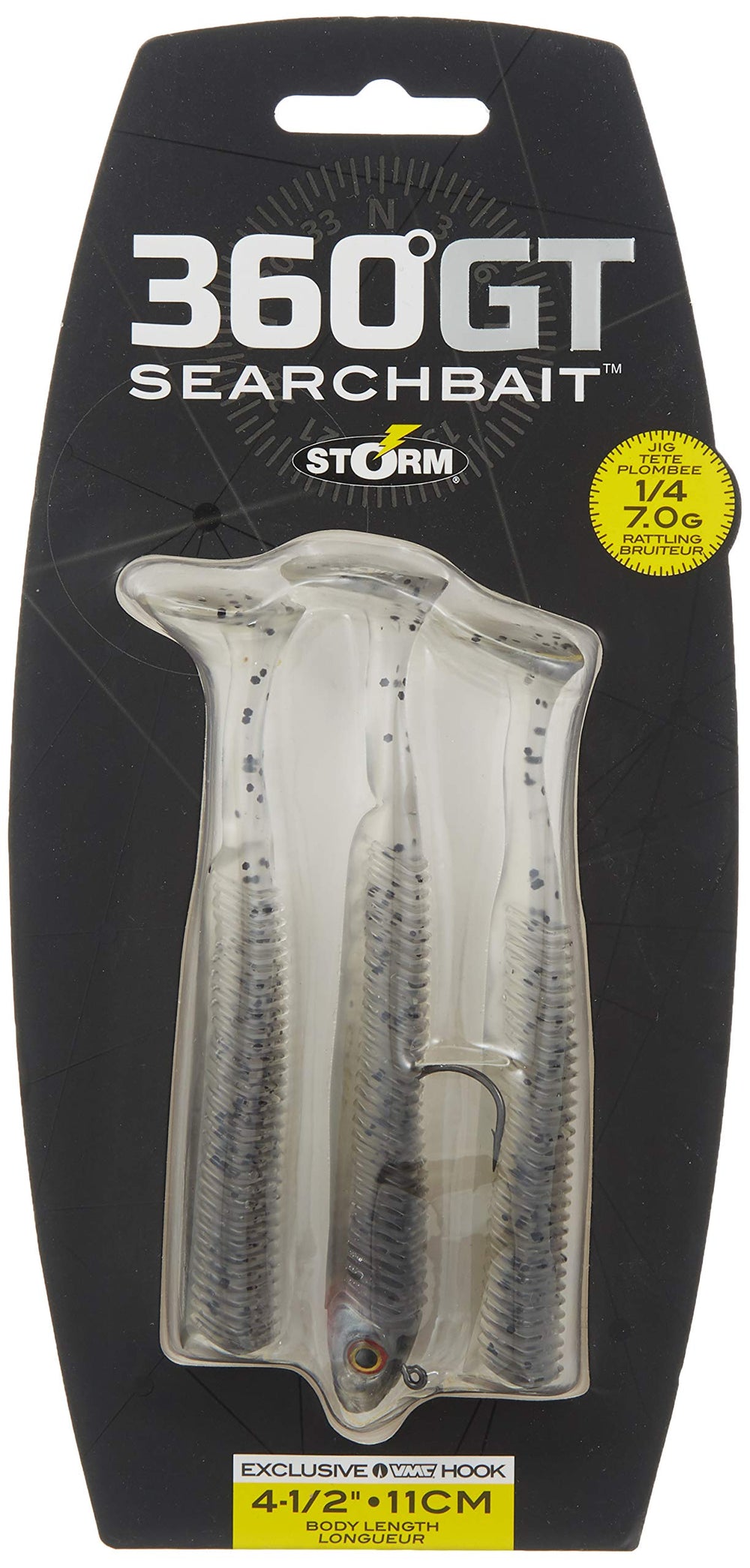 Storm 360GT Smokin' Ghost minnow front view with lifelike action for anglers