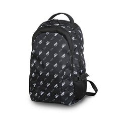 Storm Backpack Dye Sub front view showing convenient shoe and accessory storage