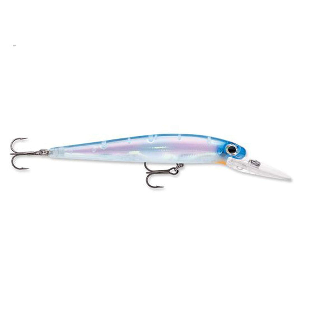 Storm Deep Jr ThunderStick MadFlash Ghost Blue UV lure front-view for deep-water casting with high flash