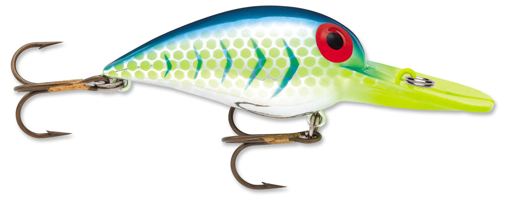 Storm Orig Wig Wart 7 lure in Blazing Blue UV with versatile side-to-side action for multi-species fishing