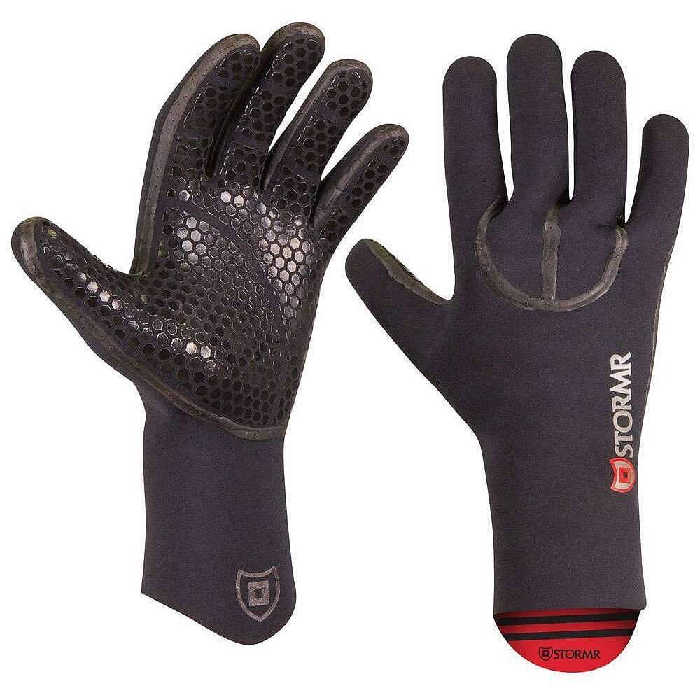 Stormr Typhoon glove waterproof seams show watertight performance for dry hands in cold fishing conditions.