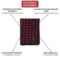 Stormy Kromer plaid wool blanket camping-setup for outdoors warmth