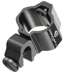 Flashlight securely seated in the helmet mount for hands-free operation