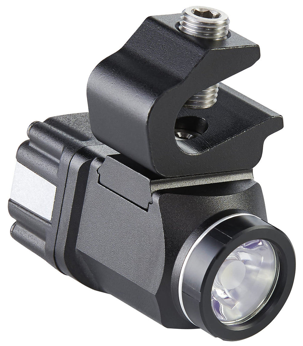 Streamlight Vantage II helmet-mount on a helmet front for hands-free illumination