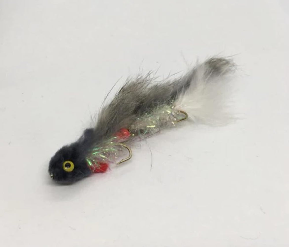 Strike Fly Butt Monkey Grey articulated streamer size 2 for versatile freshwater fishing.