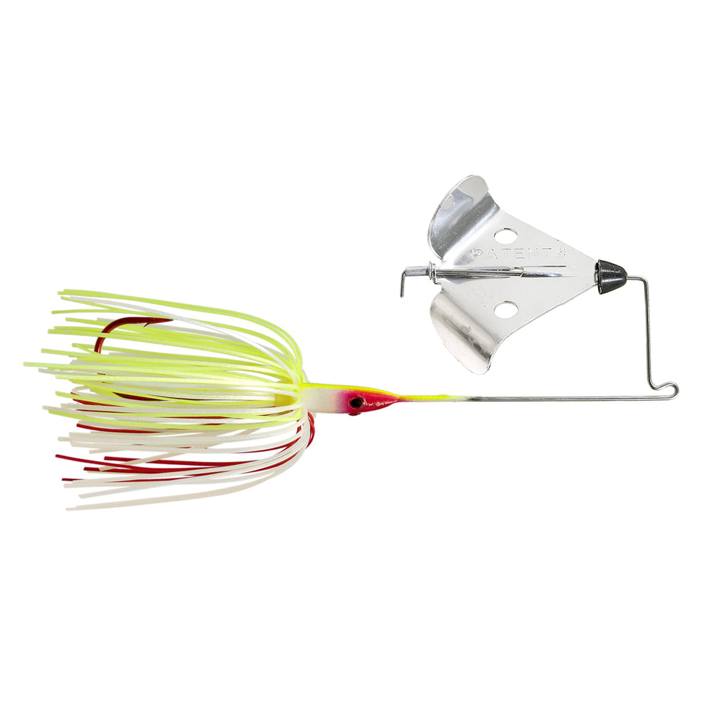 Strike King Bleeding Bait Elite Buzz Bait bleeding-chartreuse-white creates surface bubbles to attract fish