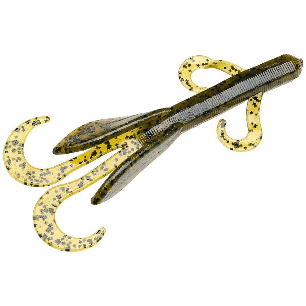 Strike King Game Hawg 4-inch Green Pumpkin lure, salt-enhanced for bass in heavy cover