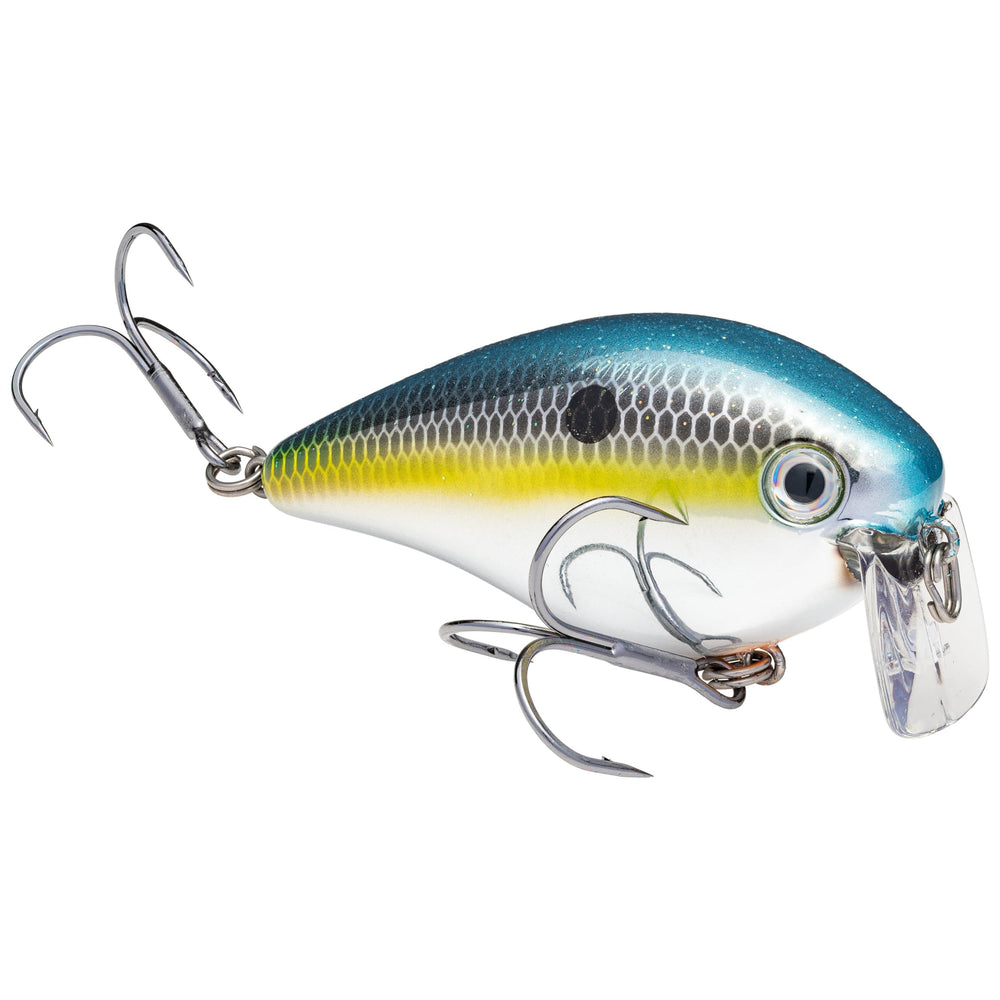 Strike King KVD 2.5 Wake Bait in Chrome Sexy Shad catching bass with surface action.