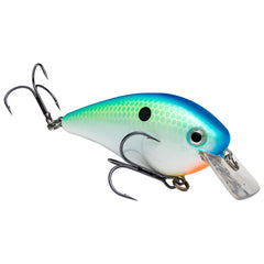 Strike King KVD 2.5 Square Bill in Citrus Shad demonstrates erratic hunting action for shallow-water bites.