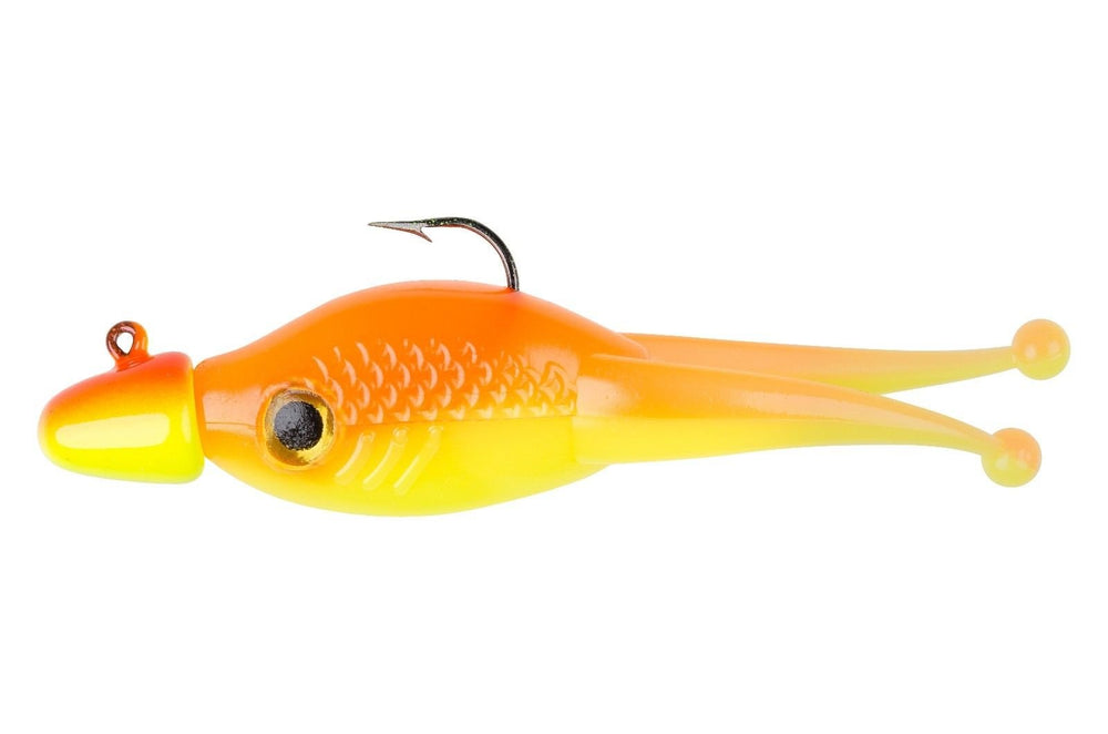 Strike King MR. Crappie Scizzor Shad Head in Osage Orange ready for heavy-cover jigging.