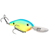Strike King Promodel 8XD crankbait in chartreuse-blue back, ideal for deep-water fishing.