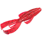 Strike King Rage Bug Delta Red 4in body shows lifelike craw action for bass.