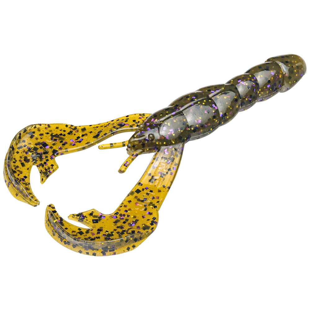 Strike King Rage Craw 4-Inch lure with realistic pincers, ideal for jig trailers and Carolina rigs.