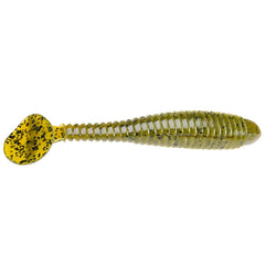 Strike King Rage Swimmer's thin pancake tail produces frantic action at any speed.