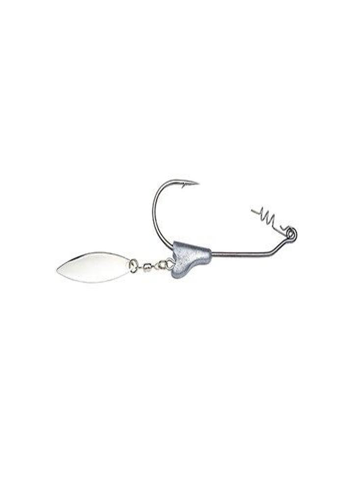 Strike King Tour Grade Belly Blade 3/8oz unpainted jighead boosts swimbait action.